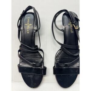 Cole Haan Sandals Black Strappy Leather Sandal Size 7 1/2 Medium